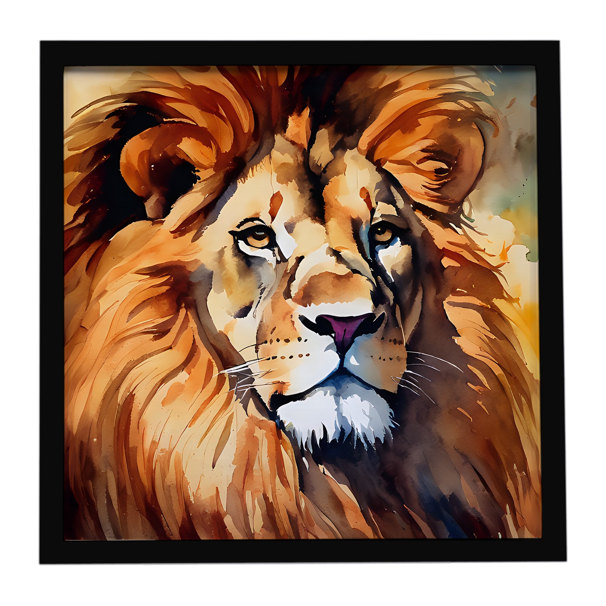Caroline's Treasures Lion Framed Metal Print