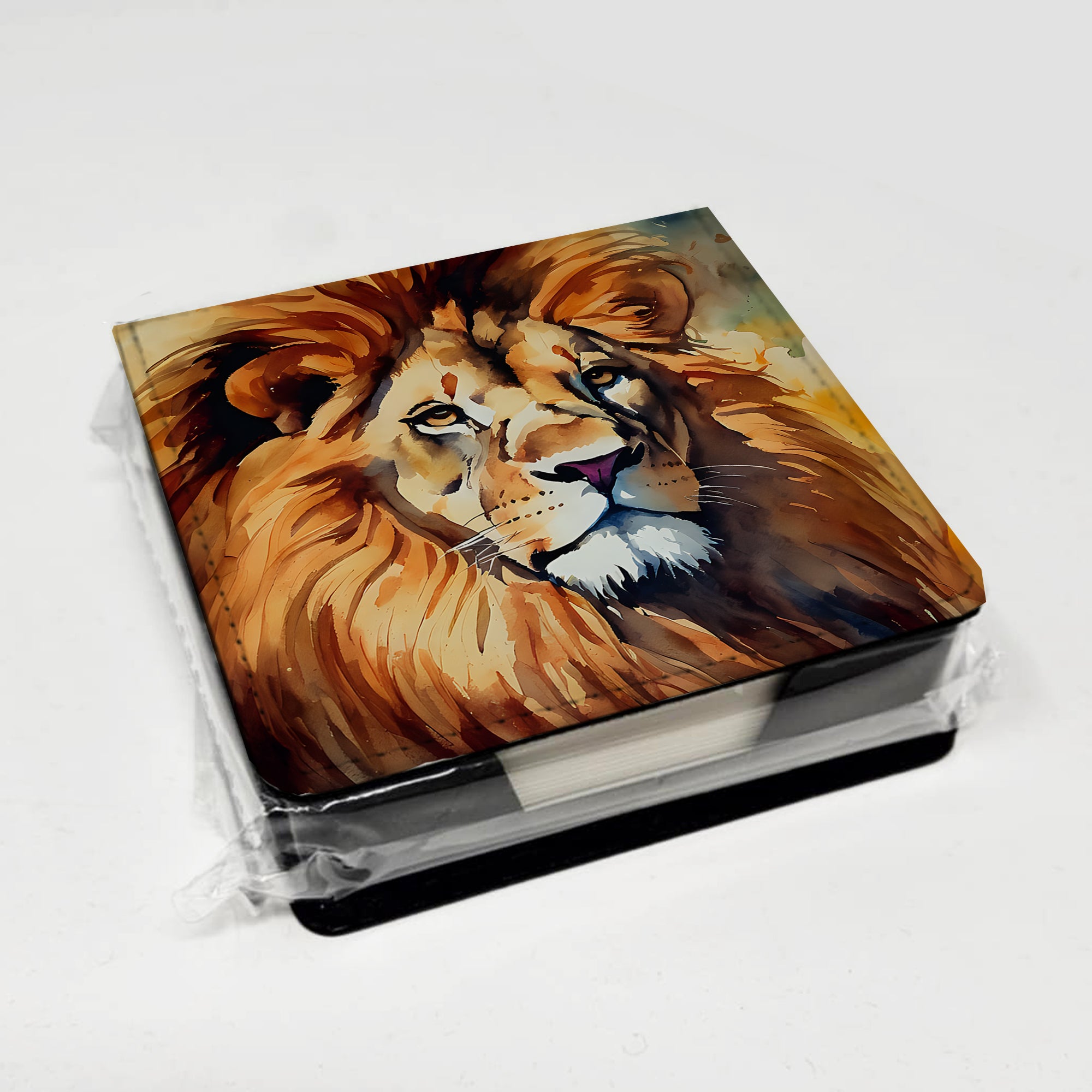 Caroline's Treasures Lion PU Leather Note Paper Holder
