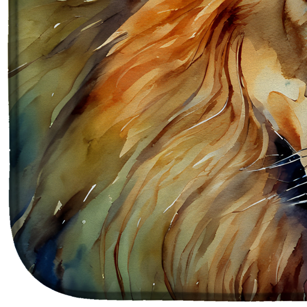 Caroline's Treasures Lion Dish Drying Mat