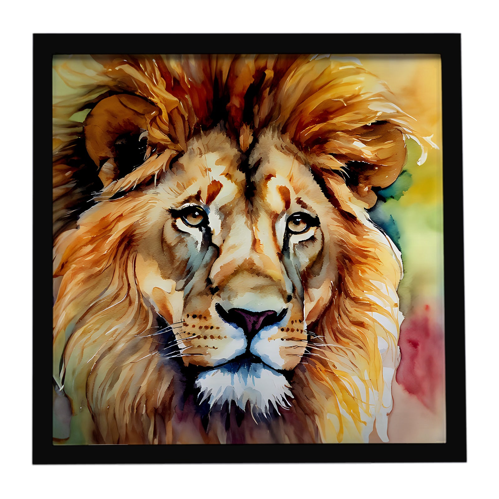 Caroline's Treasures Lion Framed Metal Print
