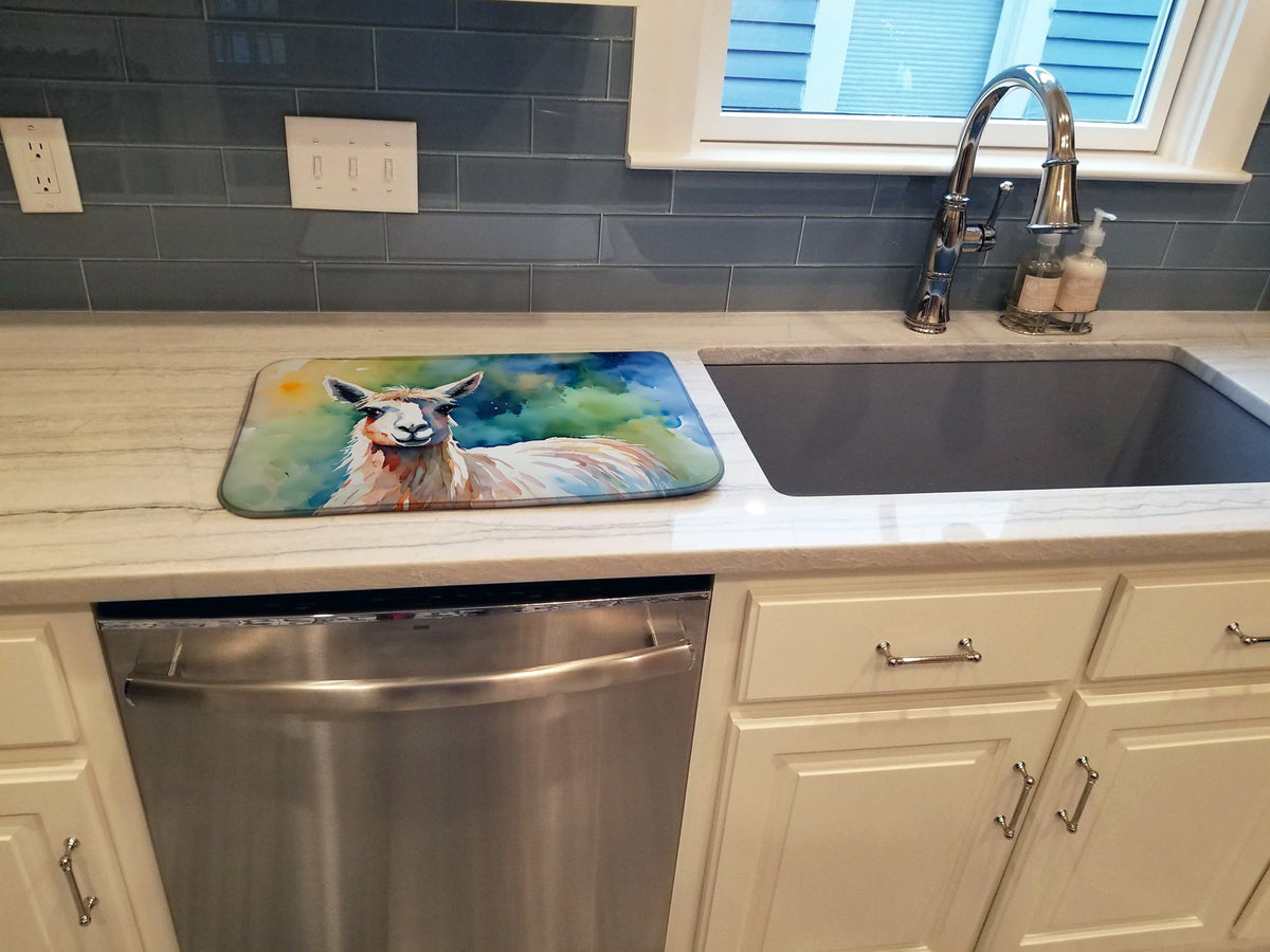 Caroline's Treasures Llama Dish Drying Mat