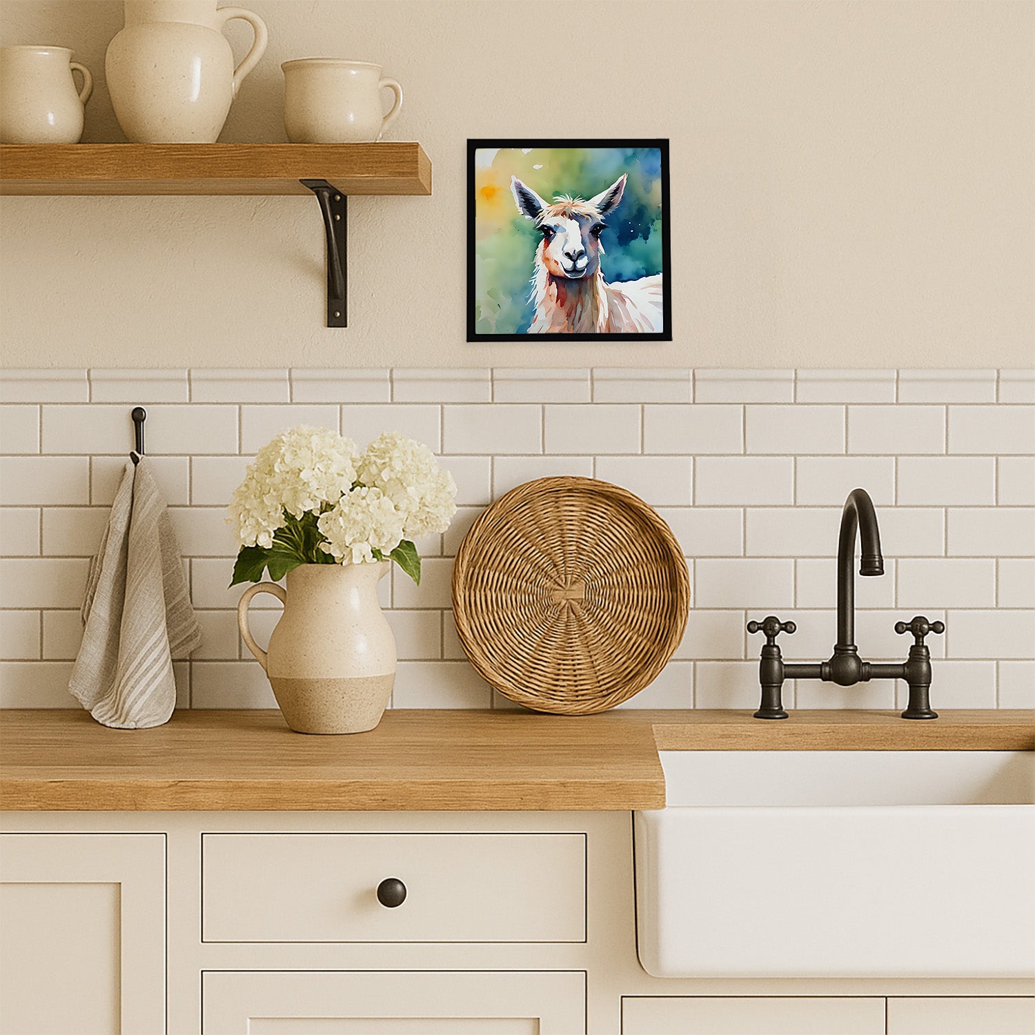 Caroline's Treasures Llama Framed Metal Print