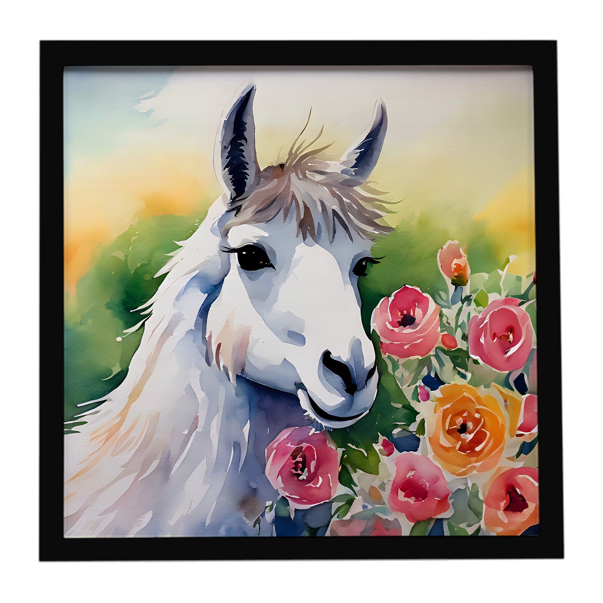 Caroline's Treasures Llama Framed Metal Print