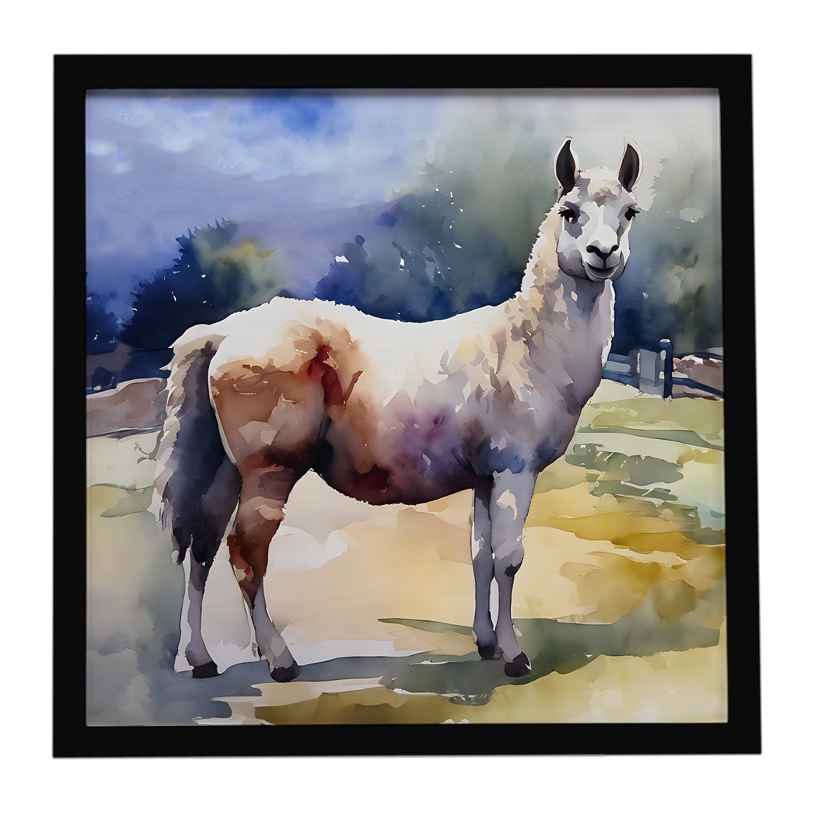 Caroline's Treasures Llama Framed Metal Print