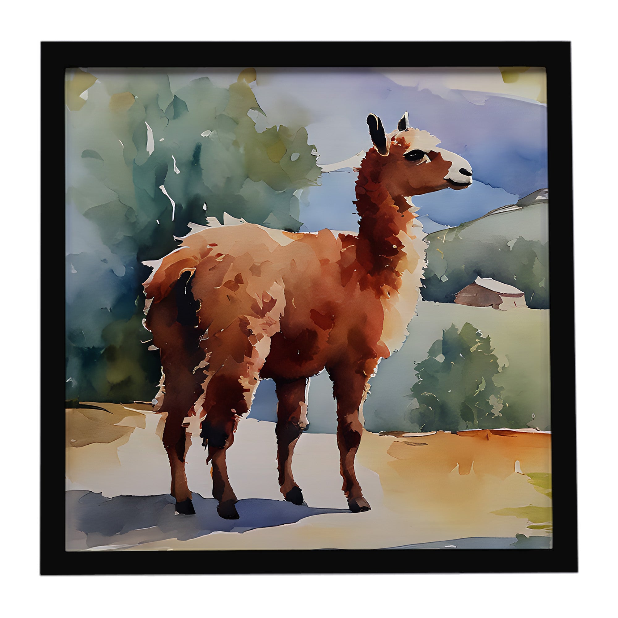 Caroline's Treasures Llama Framed Metal Print