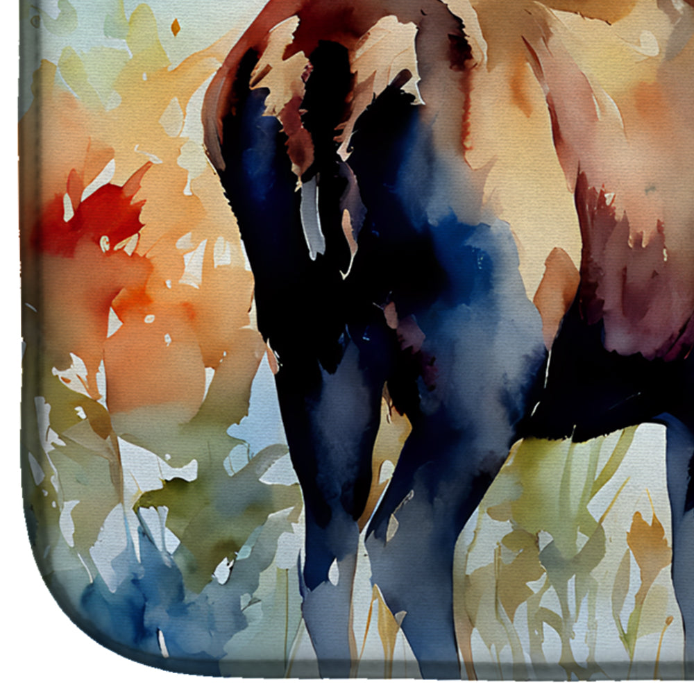 Caroline's Treasures Moose Dish Drying Mat