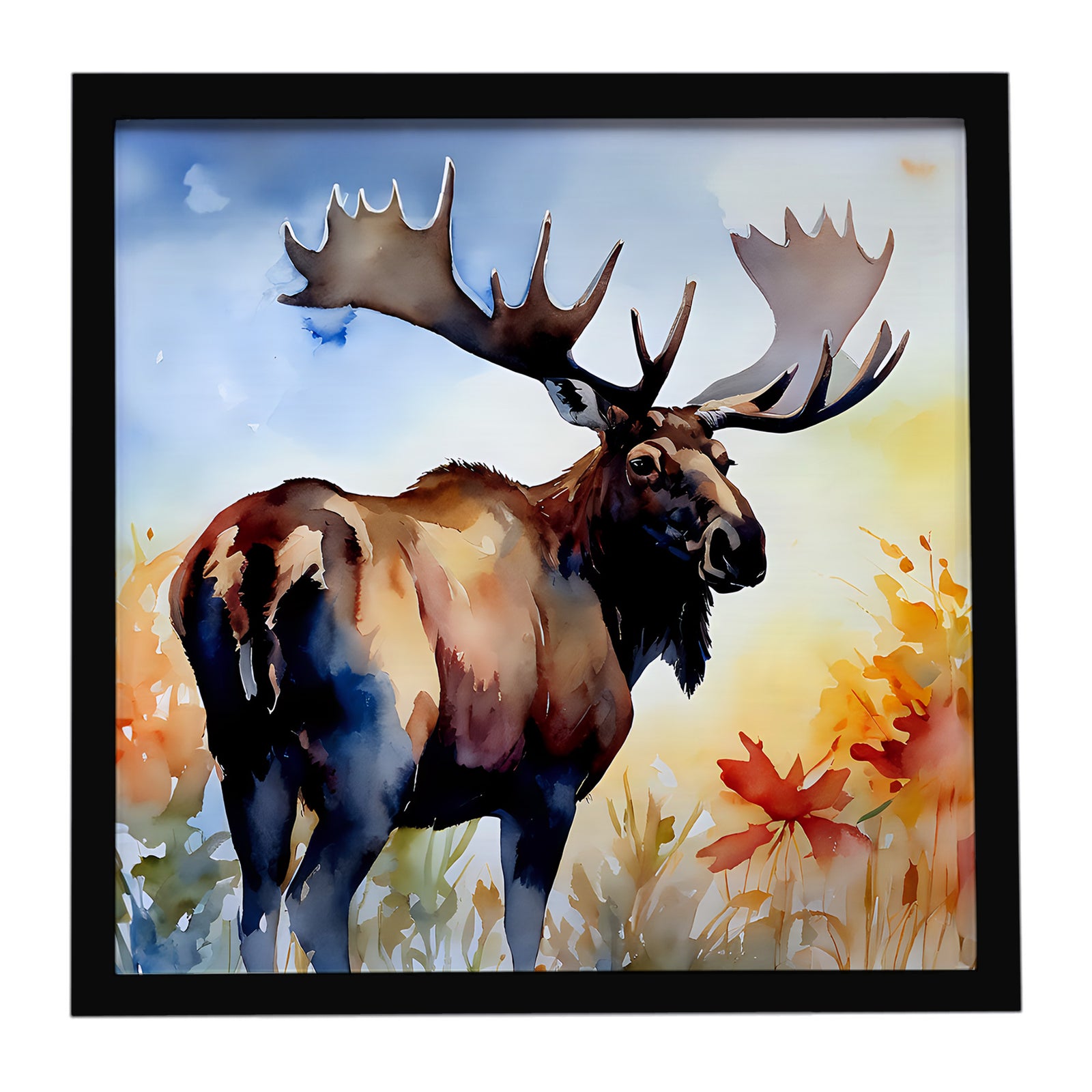 Caroline's Treasures Moose Framed Metal Print