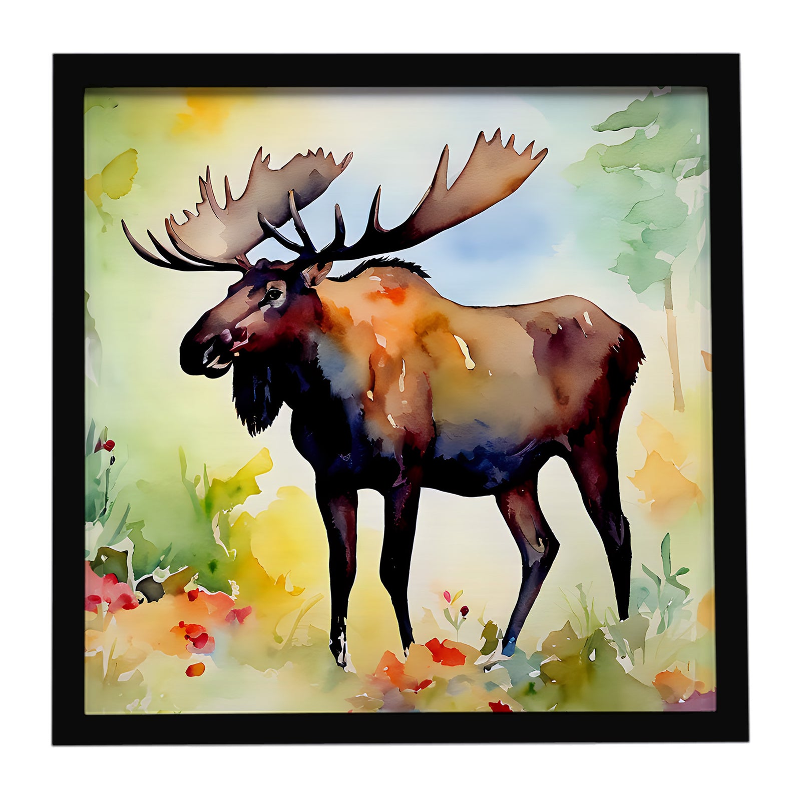 Caroline's Treasures Moose Framed Metal Print
