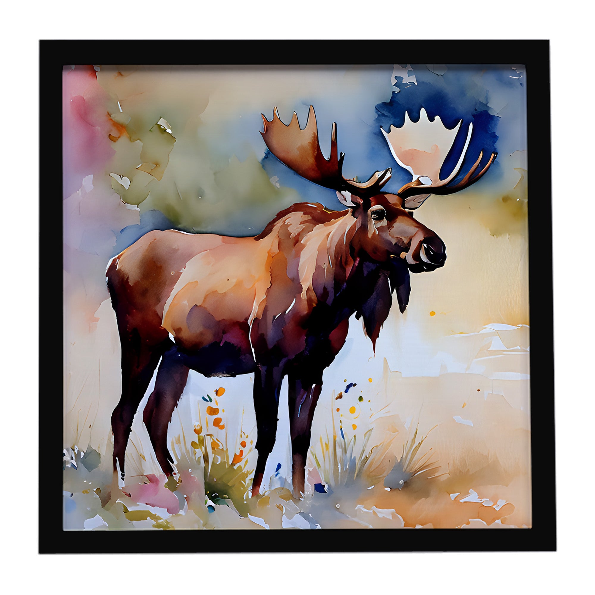 Caroline's Treasures Moose Framed Metal Print