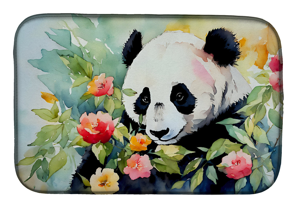 Caroline's Treasures Panda Dish Drying Mat