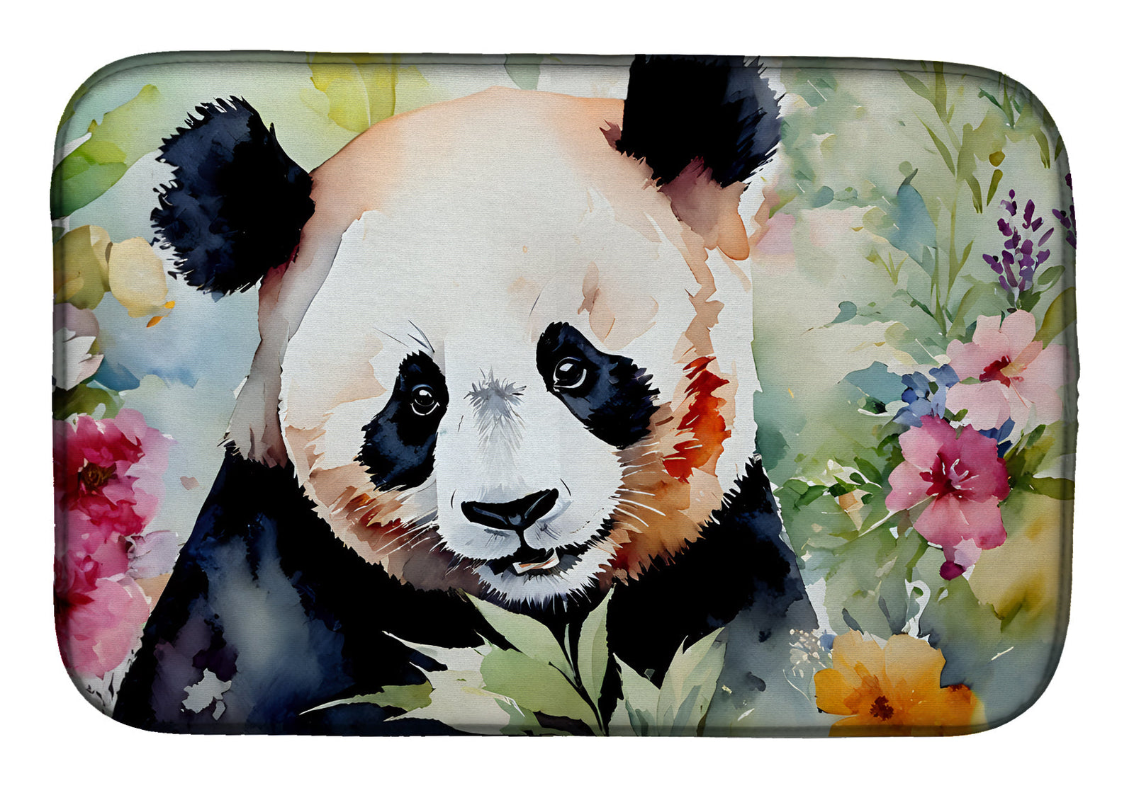 Caroline's Treasures Panda Dish Drying Mat