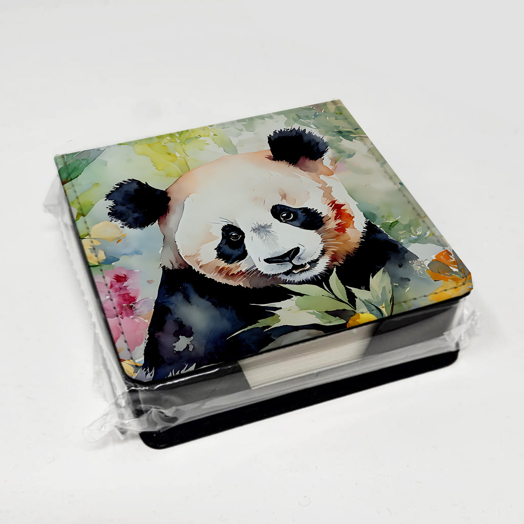 Caroline's Treasures Panda PU Leather Note Paper Holder