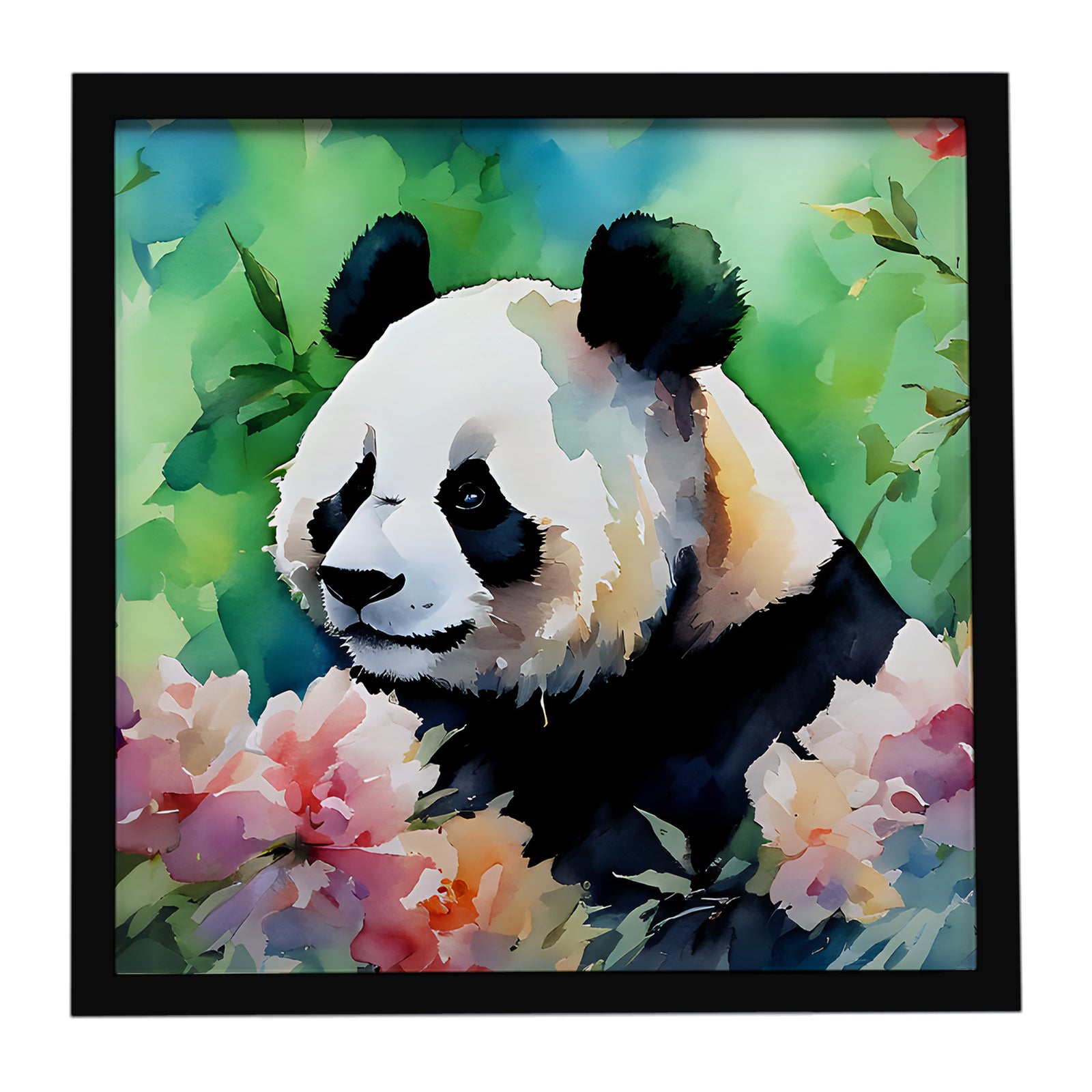 Caroline's Treasures Panda Framed Metal Print