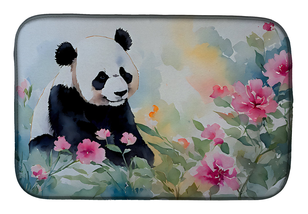 Caroline's Treasures Panda Dish Drying Mat