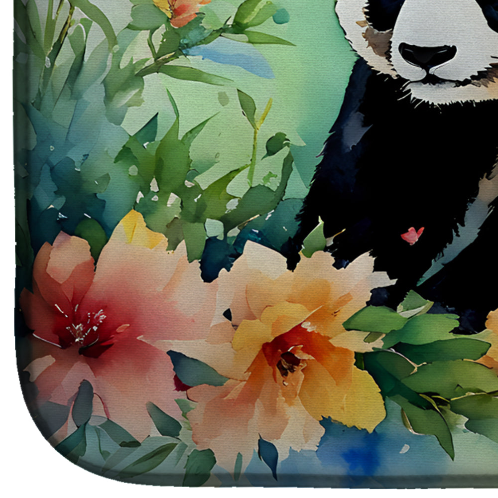 Caroline's Treasures Panda Dish Drying Mat