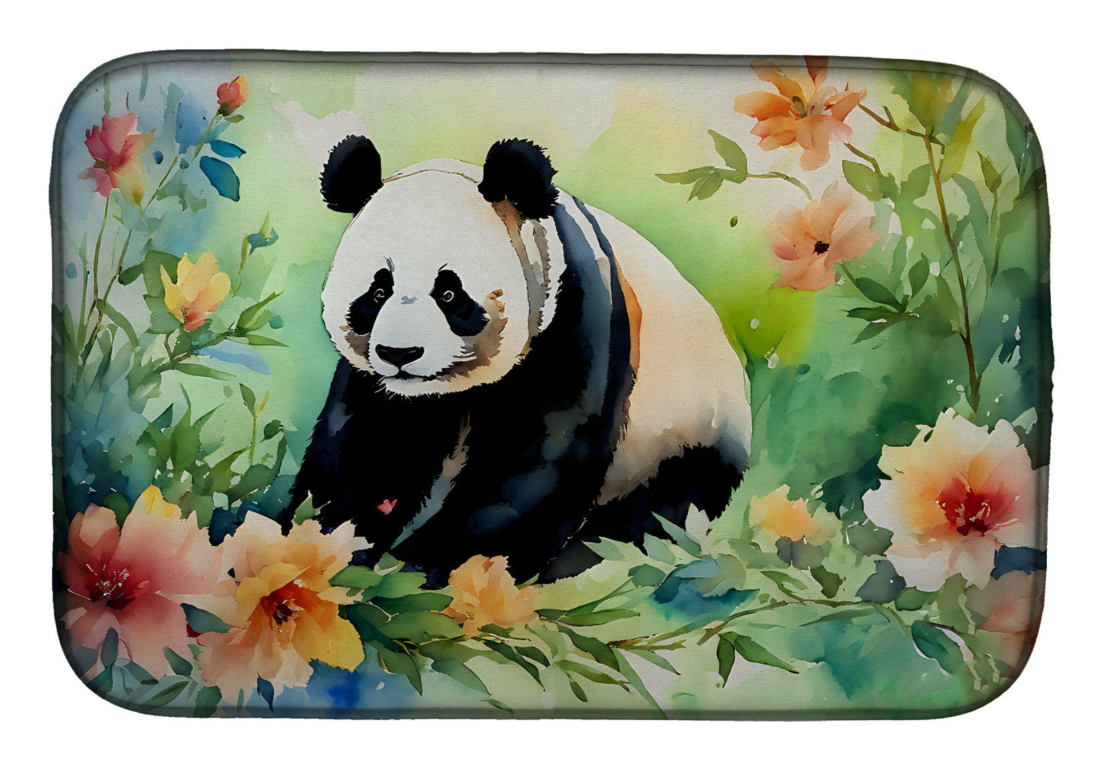 Caroline's Treasures Panda Dish Drying Mat
