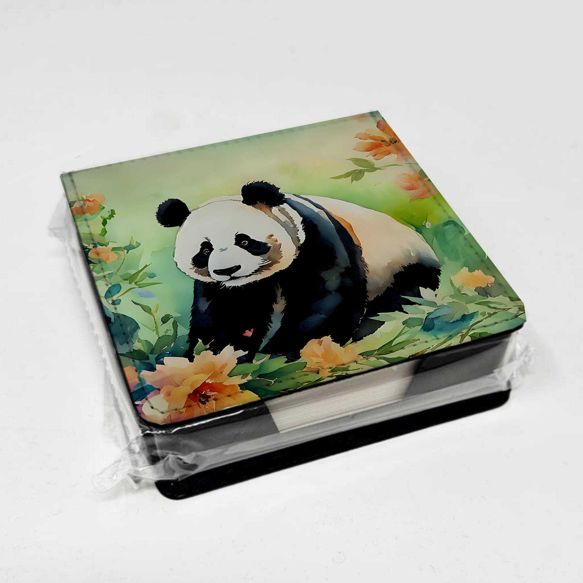 Caroline's Treasures Panda PU Leather Note Paper Holder