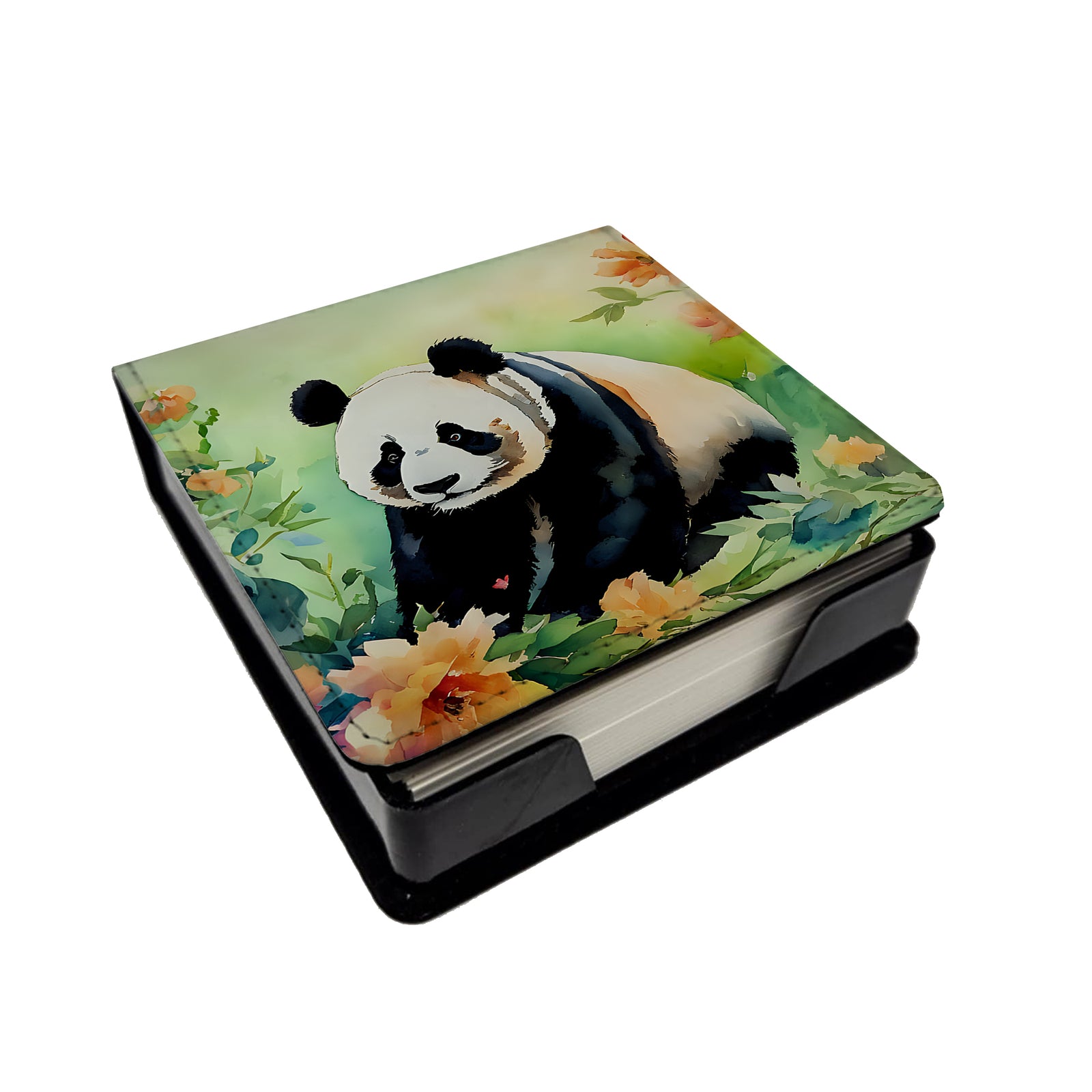 Caroline's Treasures Panda PU Leather Note Paper Holder