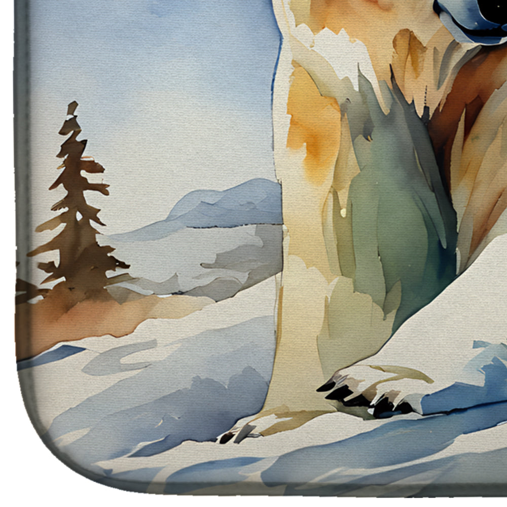 Caroline's Treasures Polar Bear Dish Drying Mat