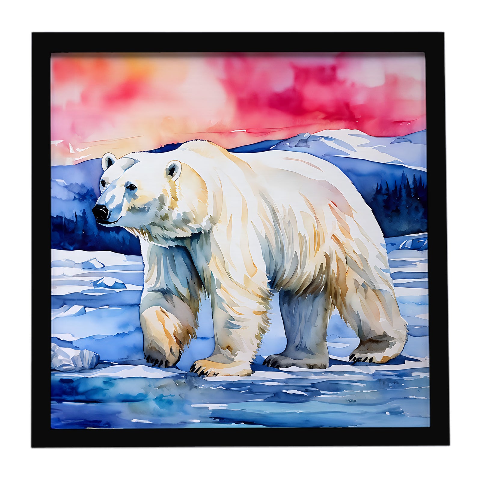Caroline's Treasures Polar Bear Framed Metal Print