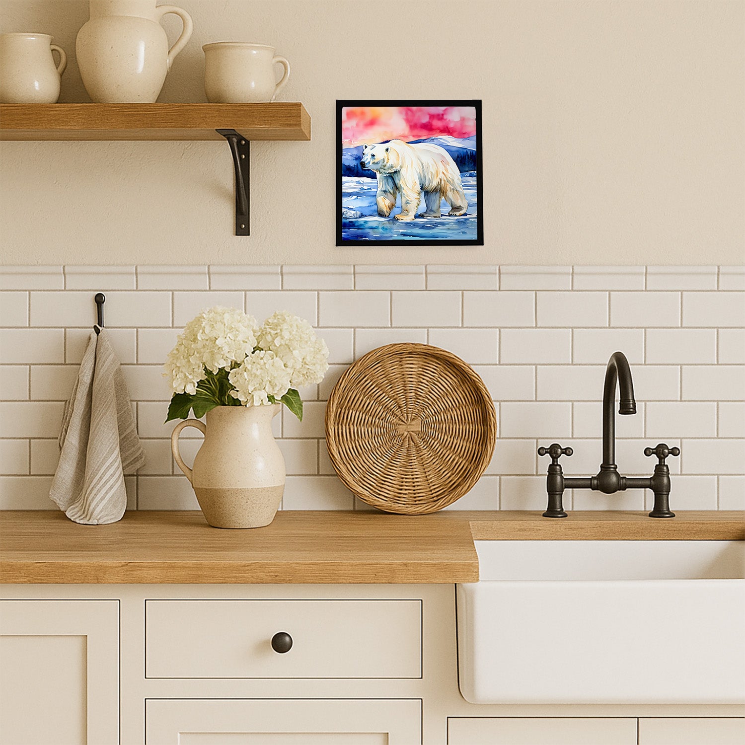 Caroline's Treasures Polar Bear Framed Metal Print