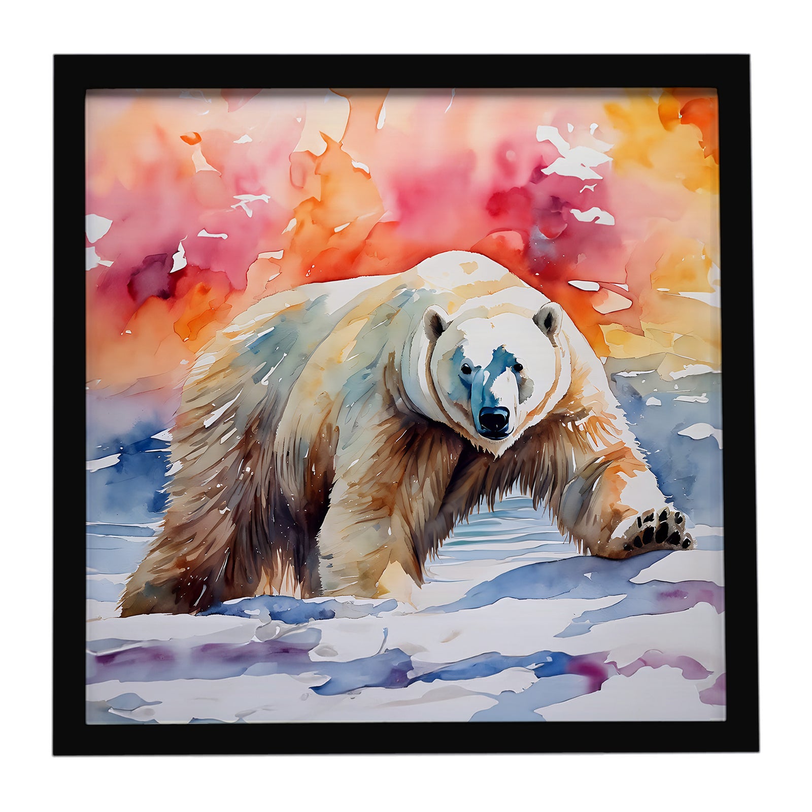Caroline's Treasures Polar Bear Framed Metal Print