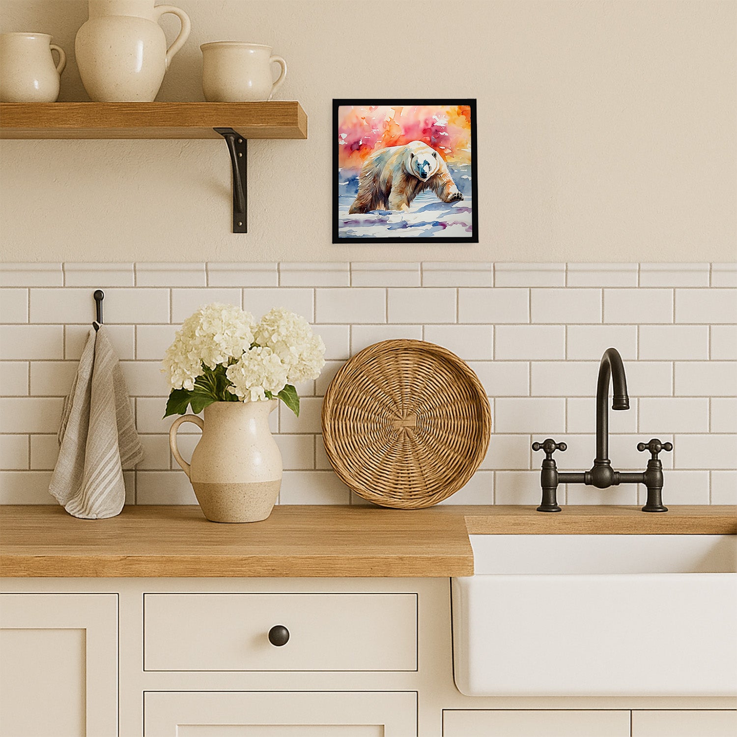 Caroline's Treasures Polar Bear Framed Metal Print