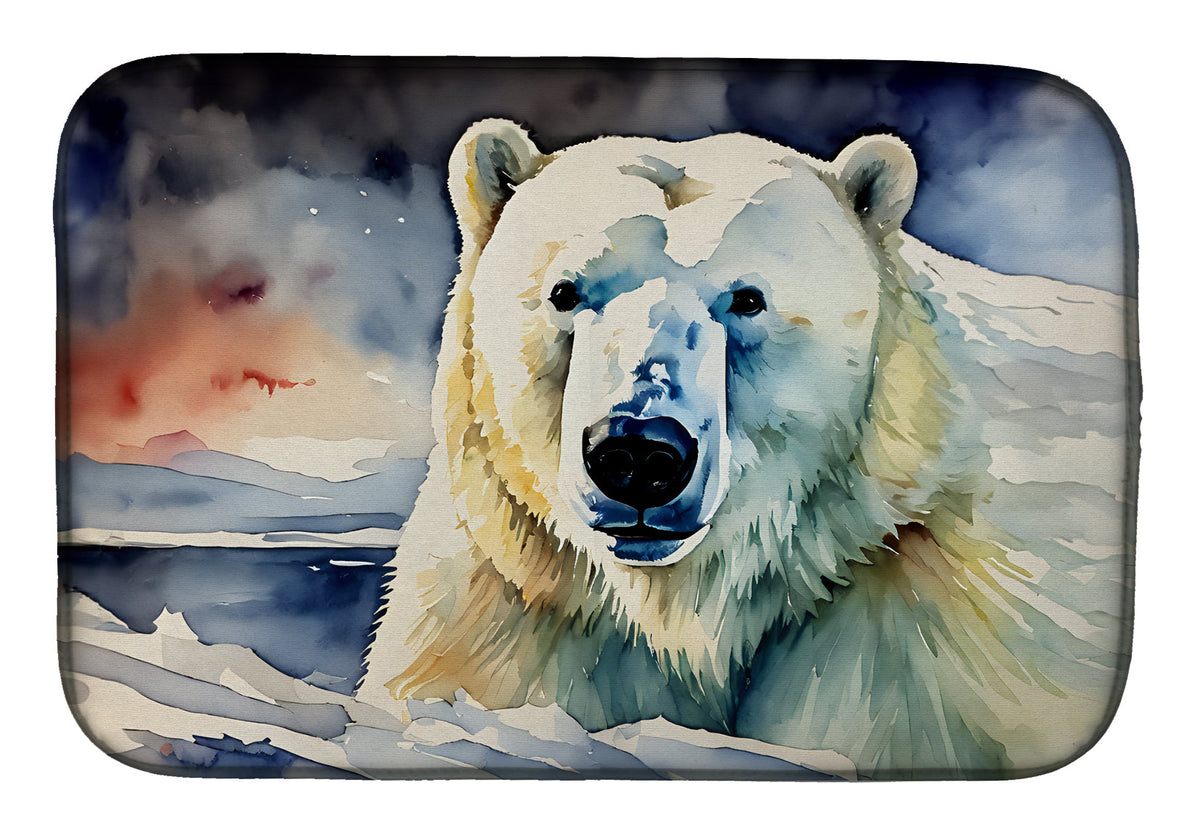 Caroline's Treasures Polar Bear Dish Drying Mat