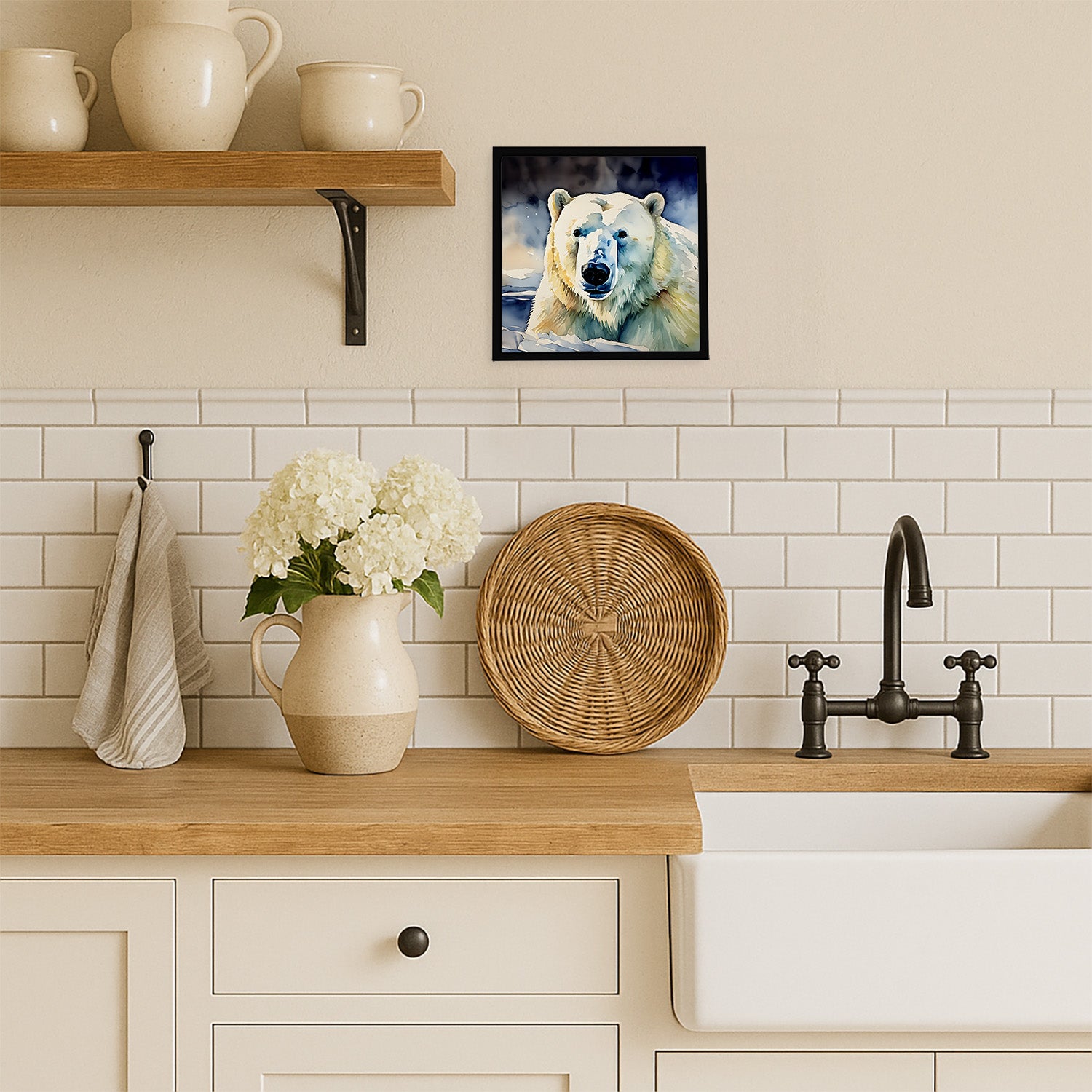 Caroline's Treasures Polar Bear Framed Metal Print