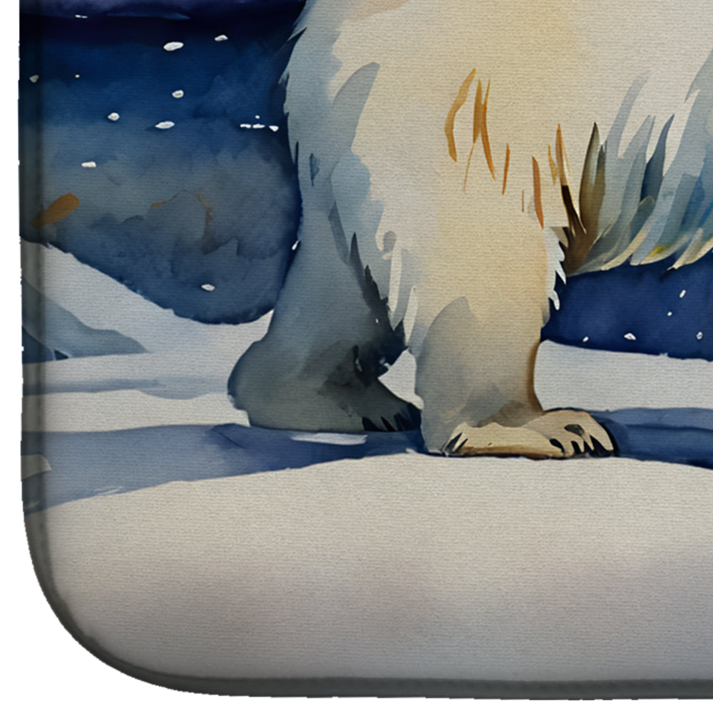 Caroline's Treasures Polar Bear Dish Drying Mat