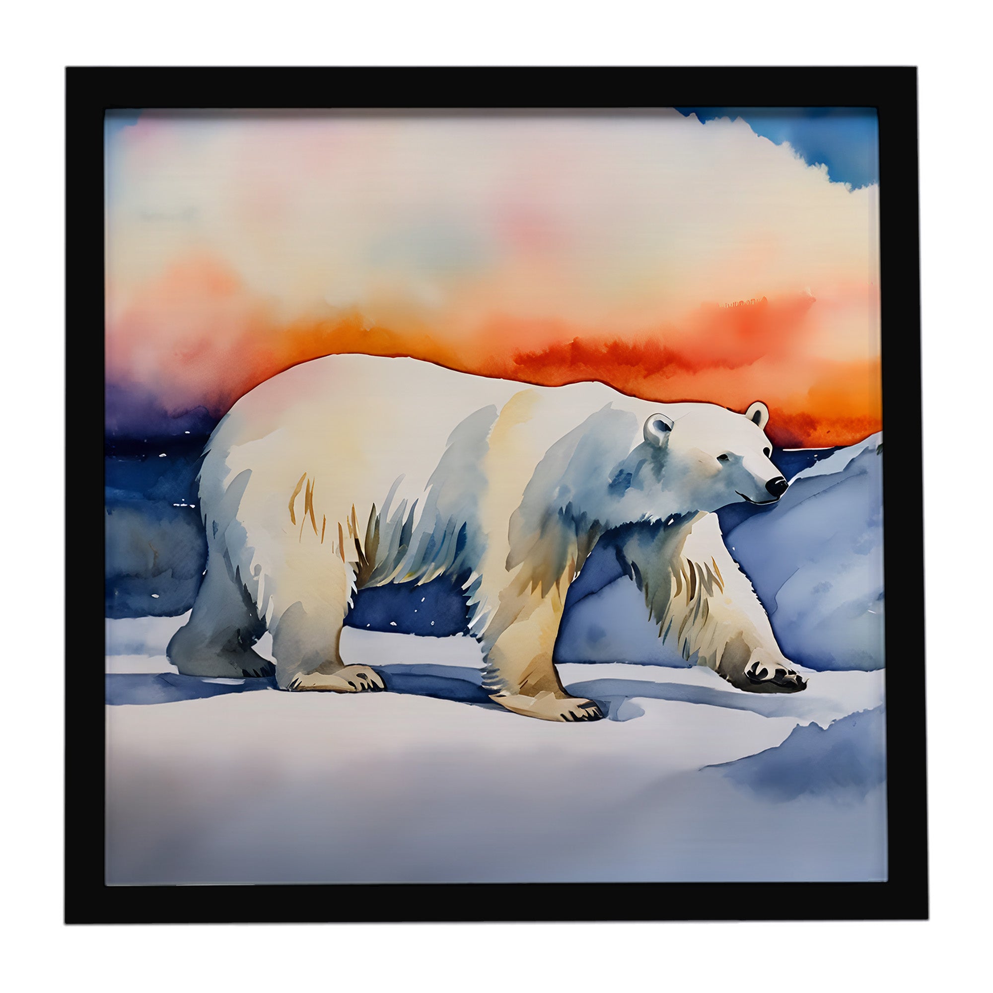 Caroline's Treasures Polar Bear Framed Metal Print