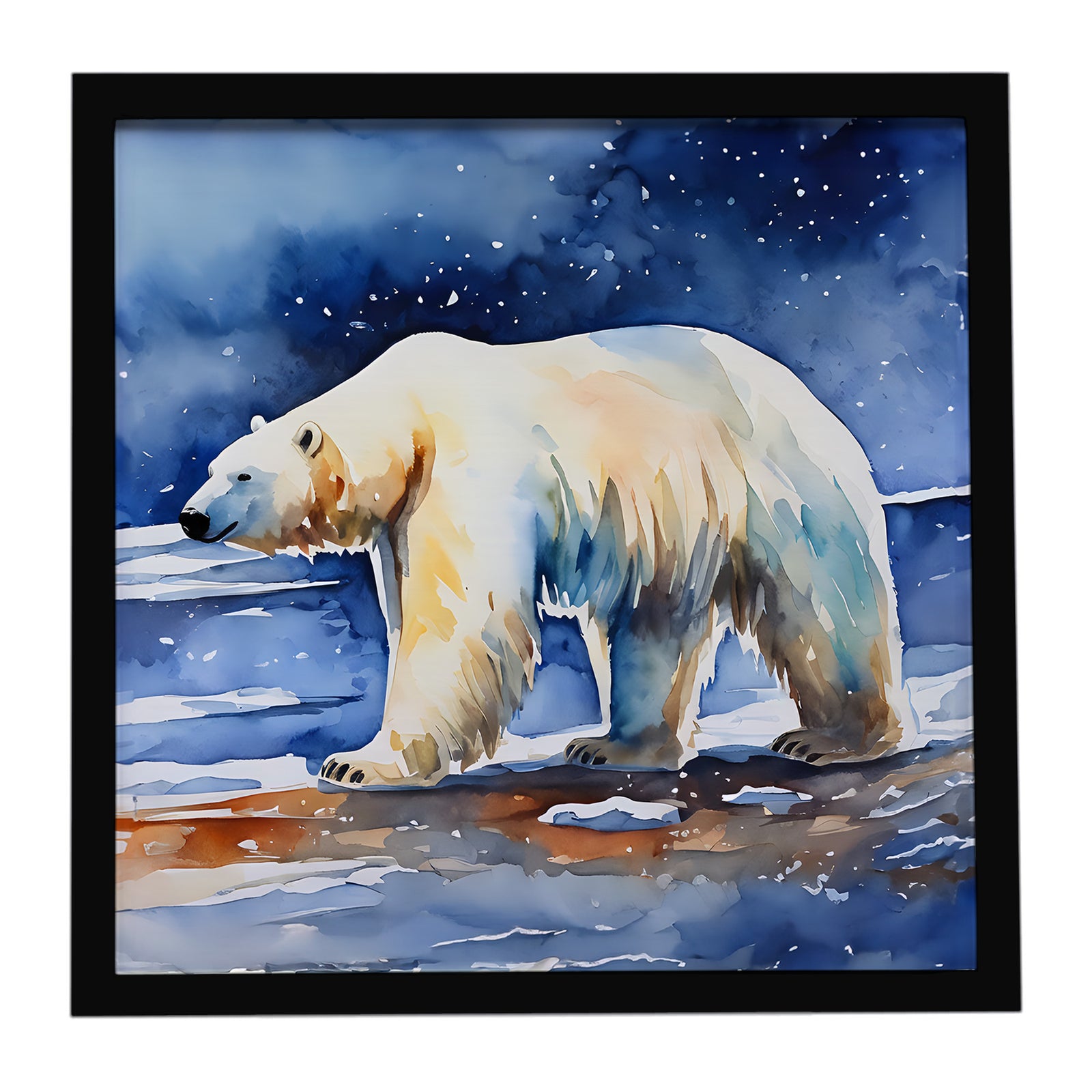 Caroline's Treasures Polar Bear Framed Metal Print
