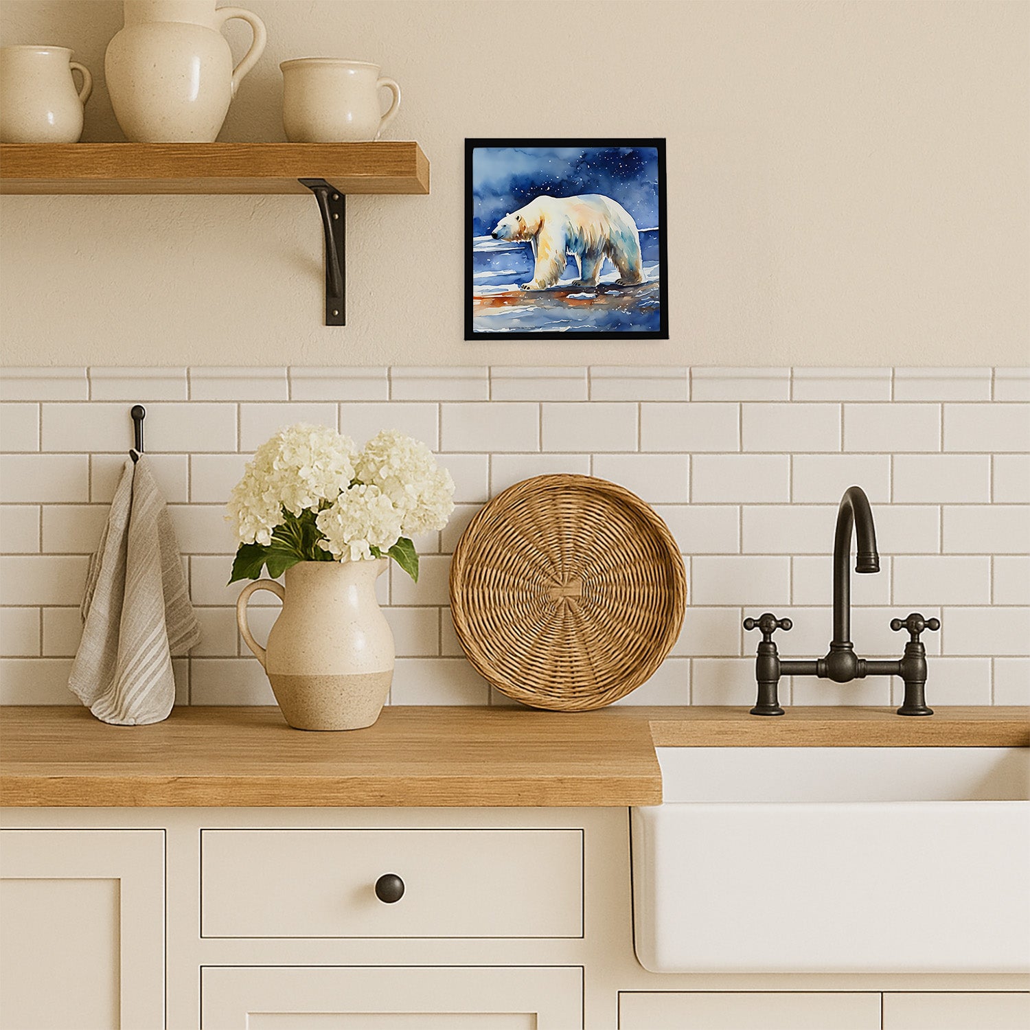 Caroline's Treasures Polar Bear Framed Metal Print