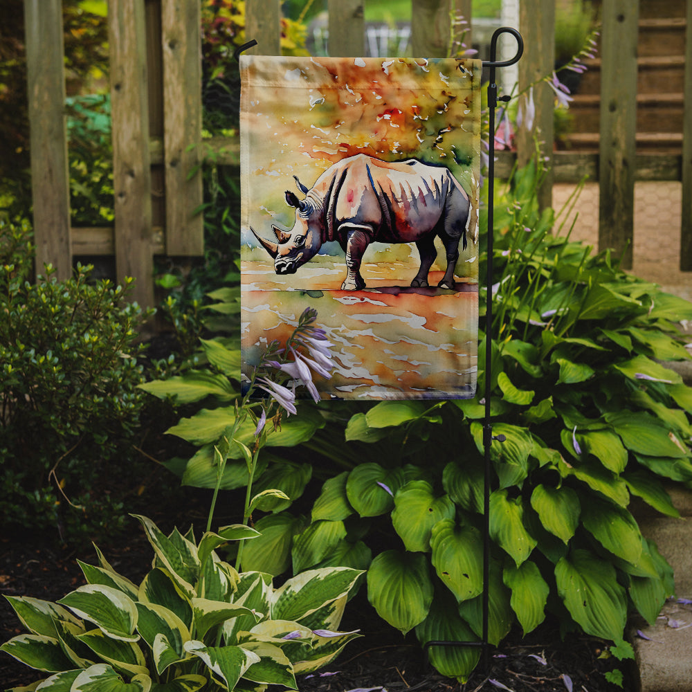 Caroline's Treasures Rhinoceros Garden Flag – Outdoor Decorative Yard Flag
