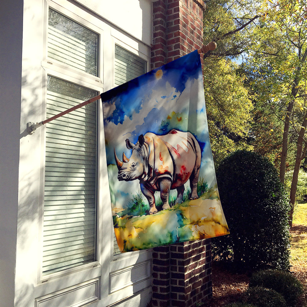 Caroline's Treasures Rhinoceros House Flag