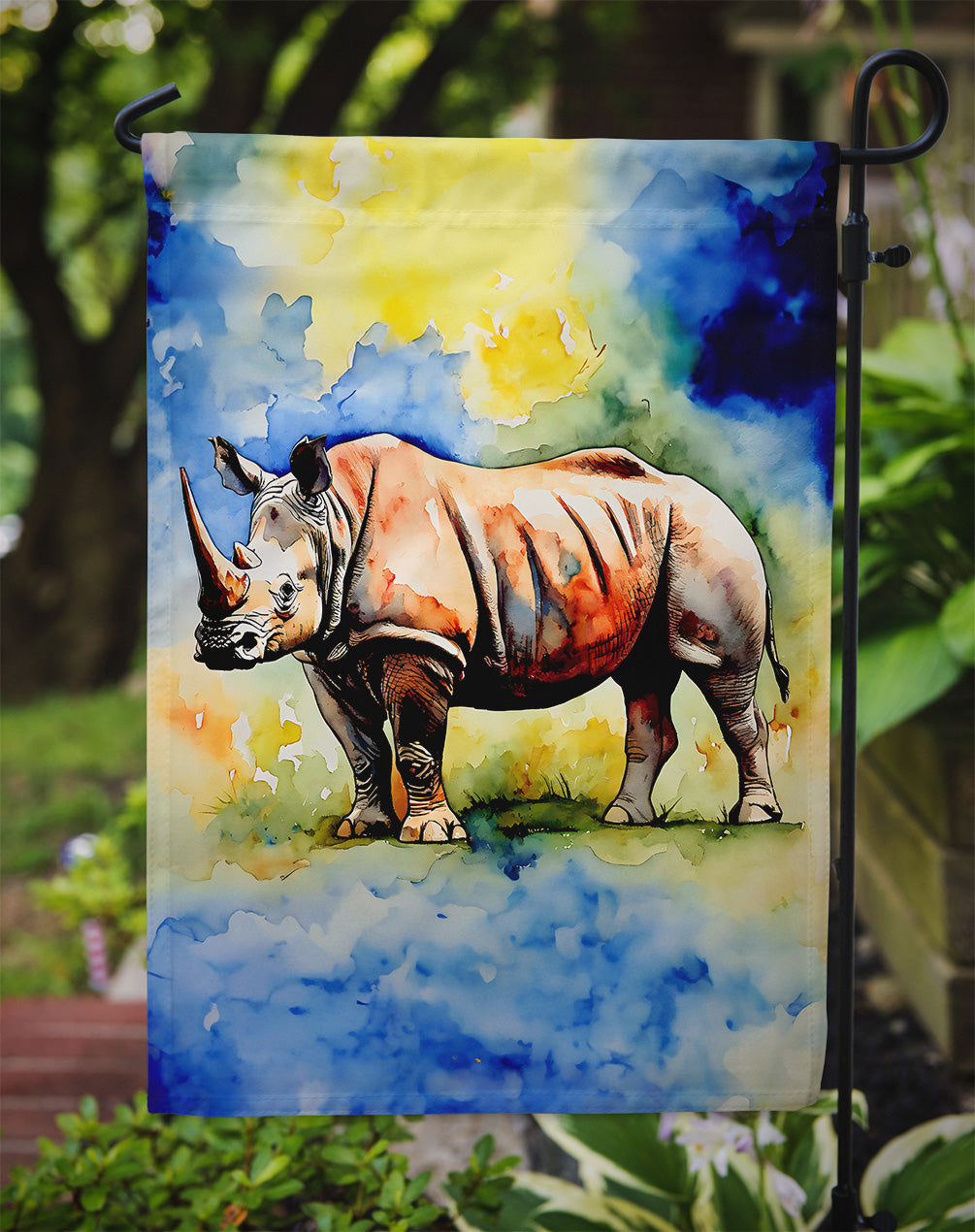 Rhinoceros Garden Flag