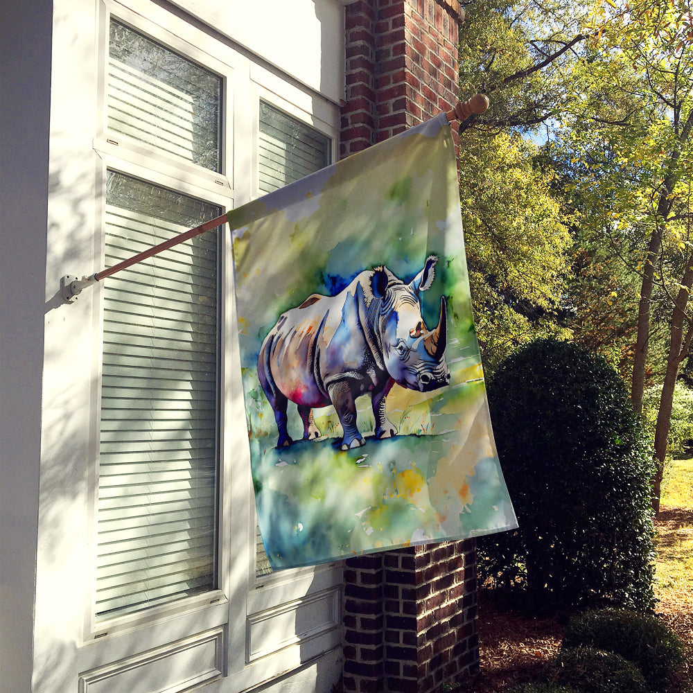 Caroline's Treasures Rhinoceros House Flag