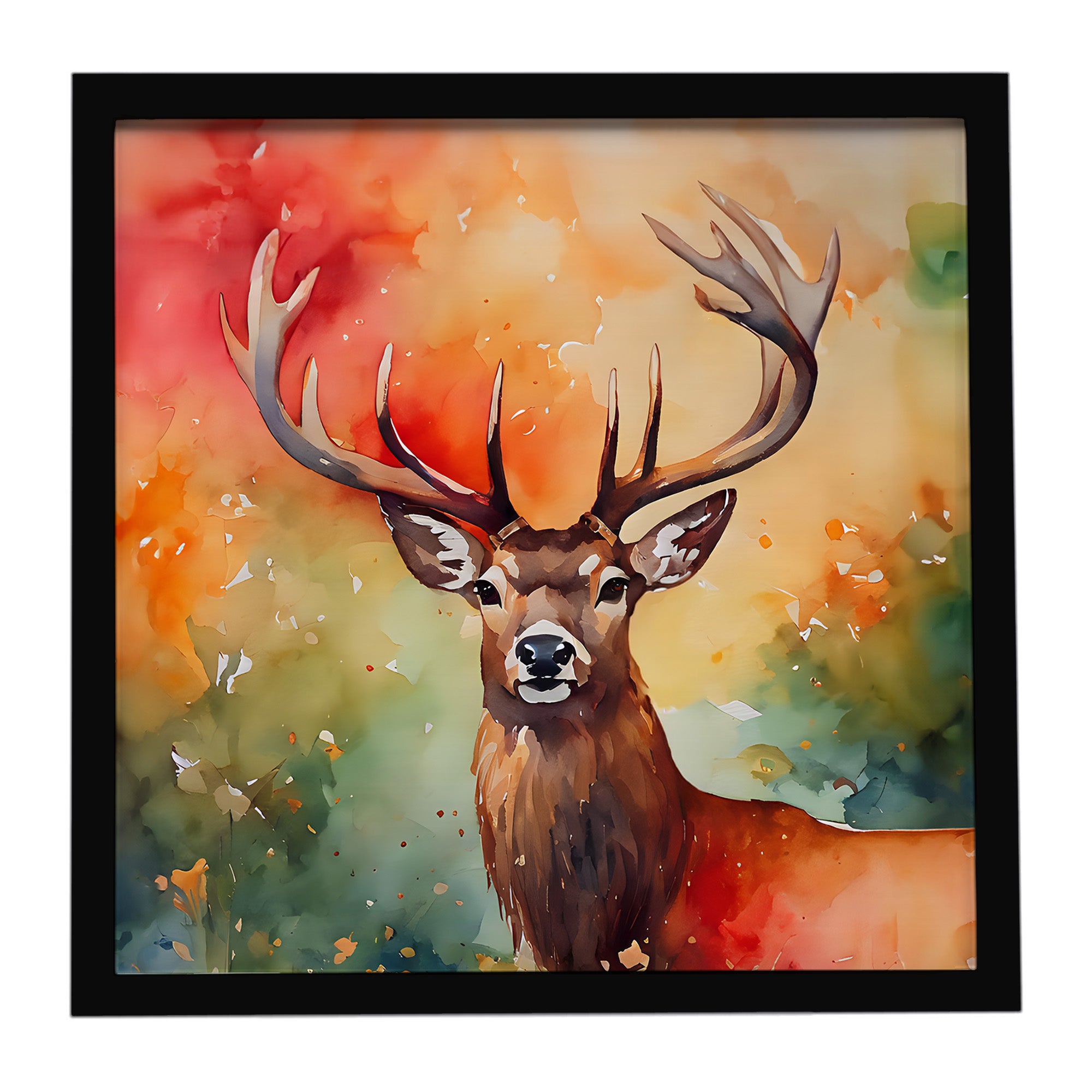 Caroline's Treasures Deer Stag Framed Metal Print