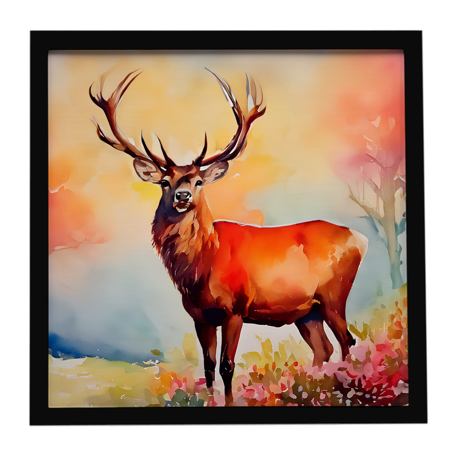 Caroline's Treasures Deer Stag Framed Metal Print