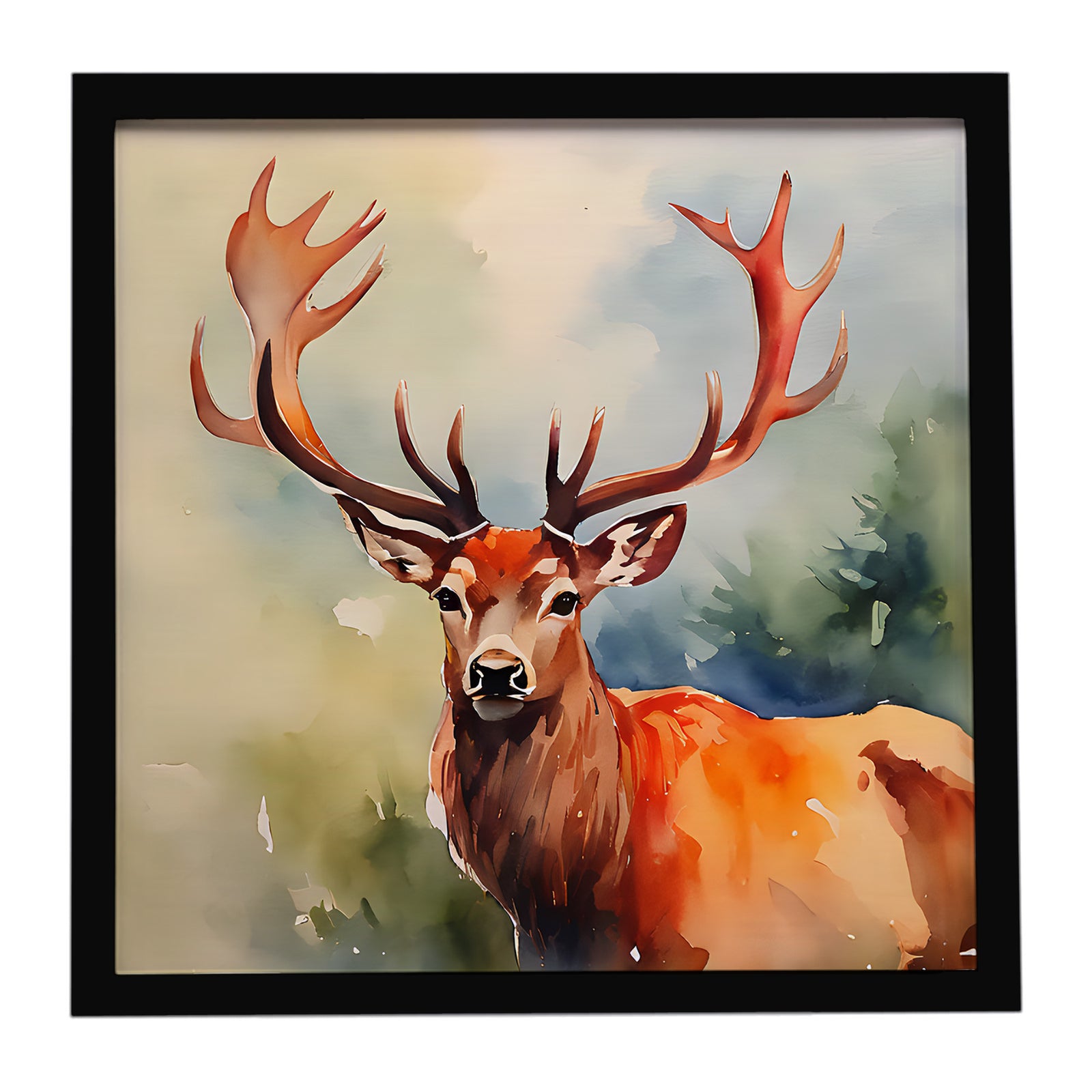 Caroline's Treasures Deer Stag Framed Metal Print