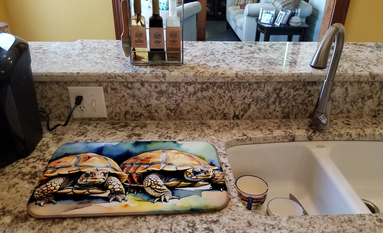 Caroline's Treasures Turtles Tortoises Dish Drying Mat