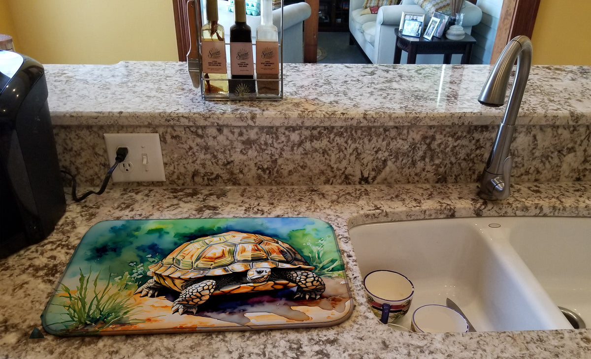 Caroline's Treasures Turtles Tortoises Dish Drying Mat