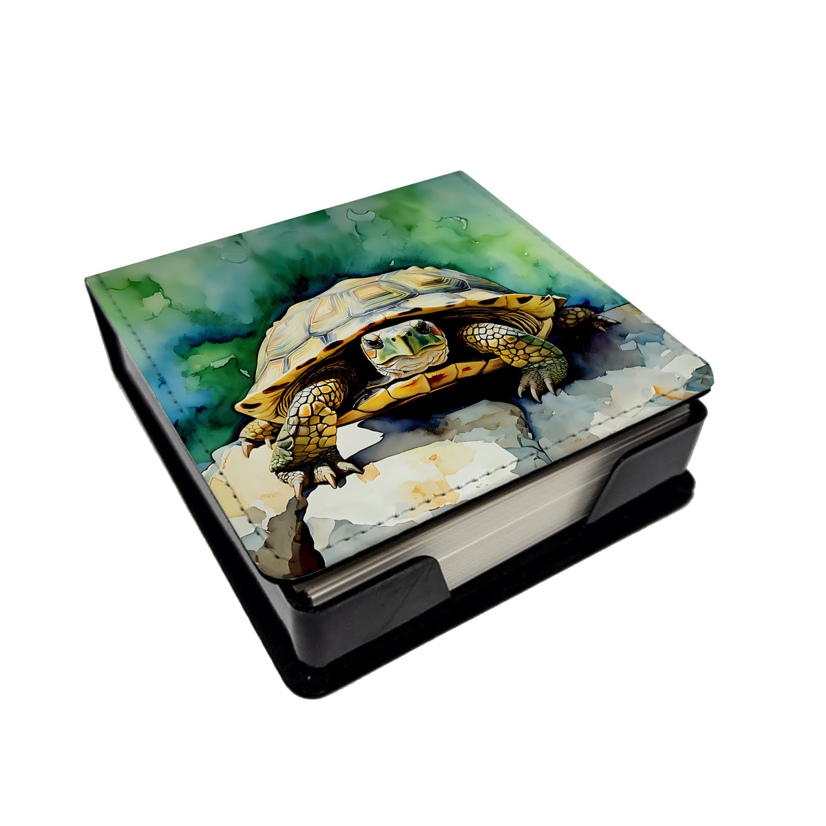 Caroline's Treasures Turtles Tortoises PU Leather Note Paper Holder
