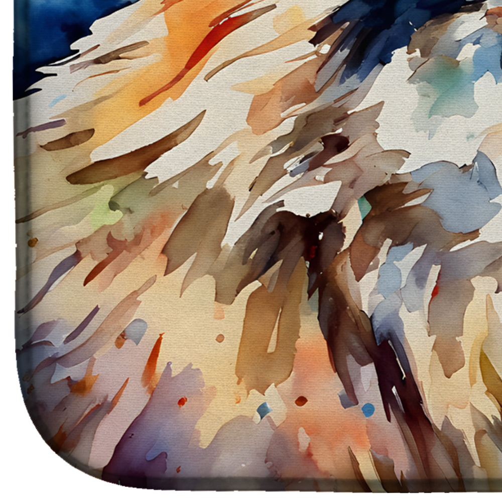 Caroline's Treasures Wolves Wolf Dish Drying Mat