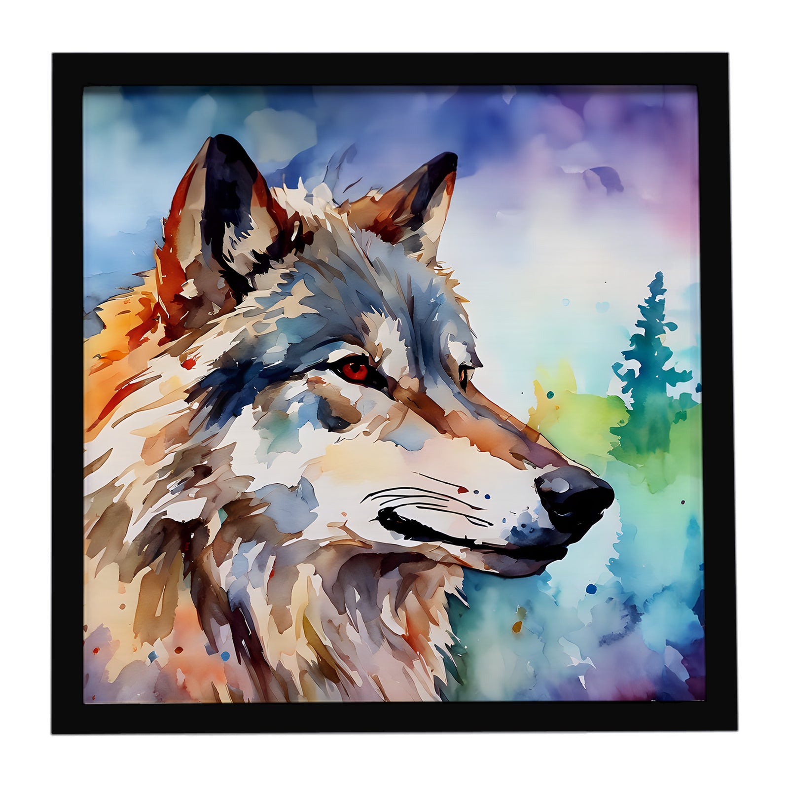Caroline's Treasures Wolves Wolf Framed Metal Print