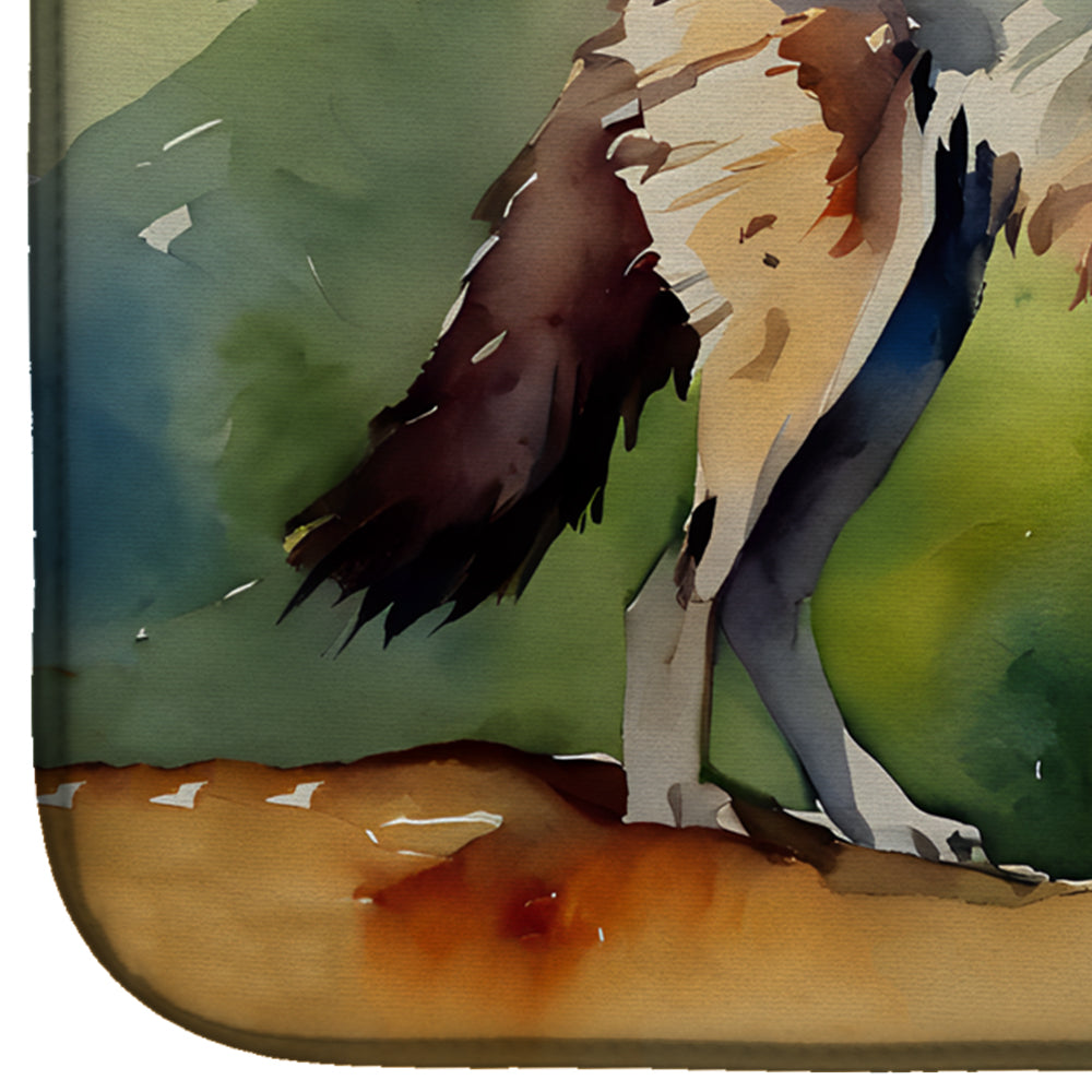 Caroline's Treasures Wolves Wolf Dish Drying Mat