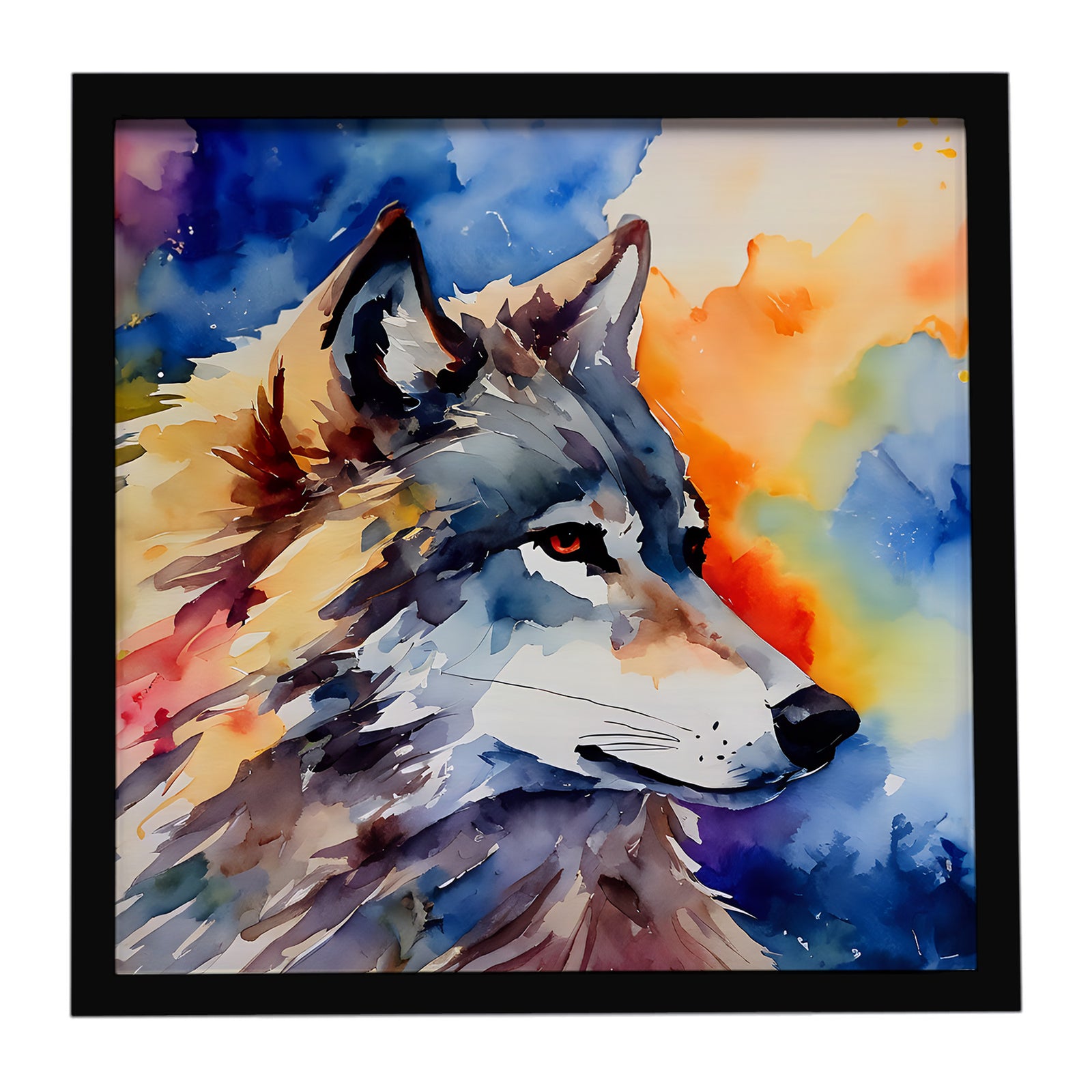 Caroline's Treasures Wolves Wolf Framed Metal Print