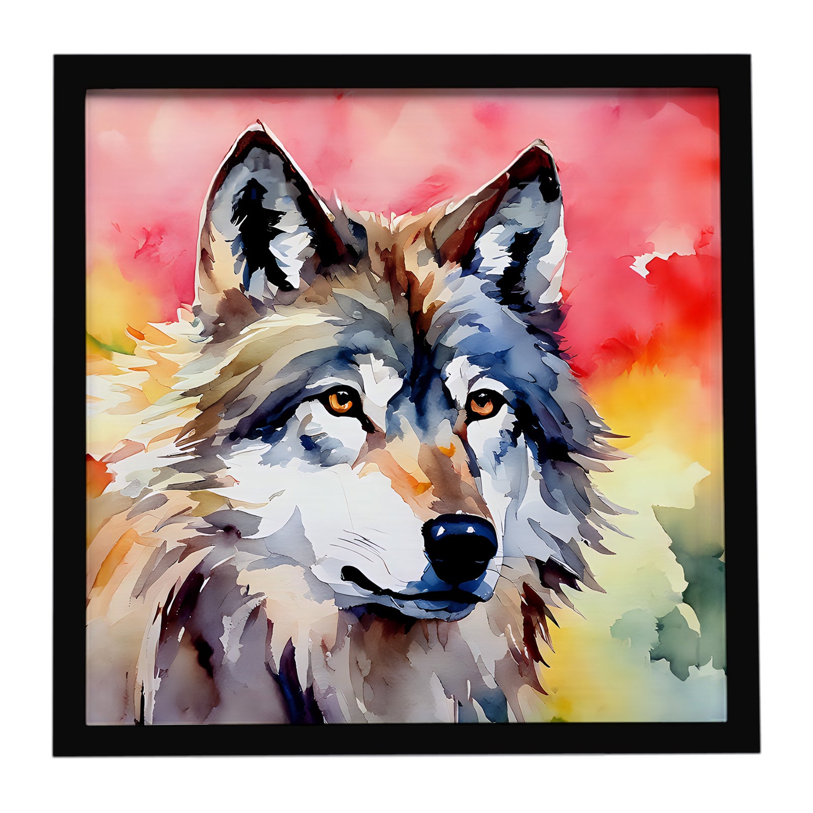 Caroline's Treasures Wolves Wolf Framed Metal Print