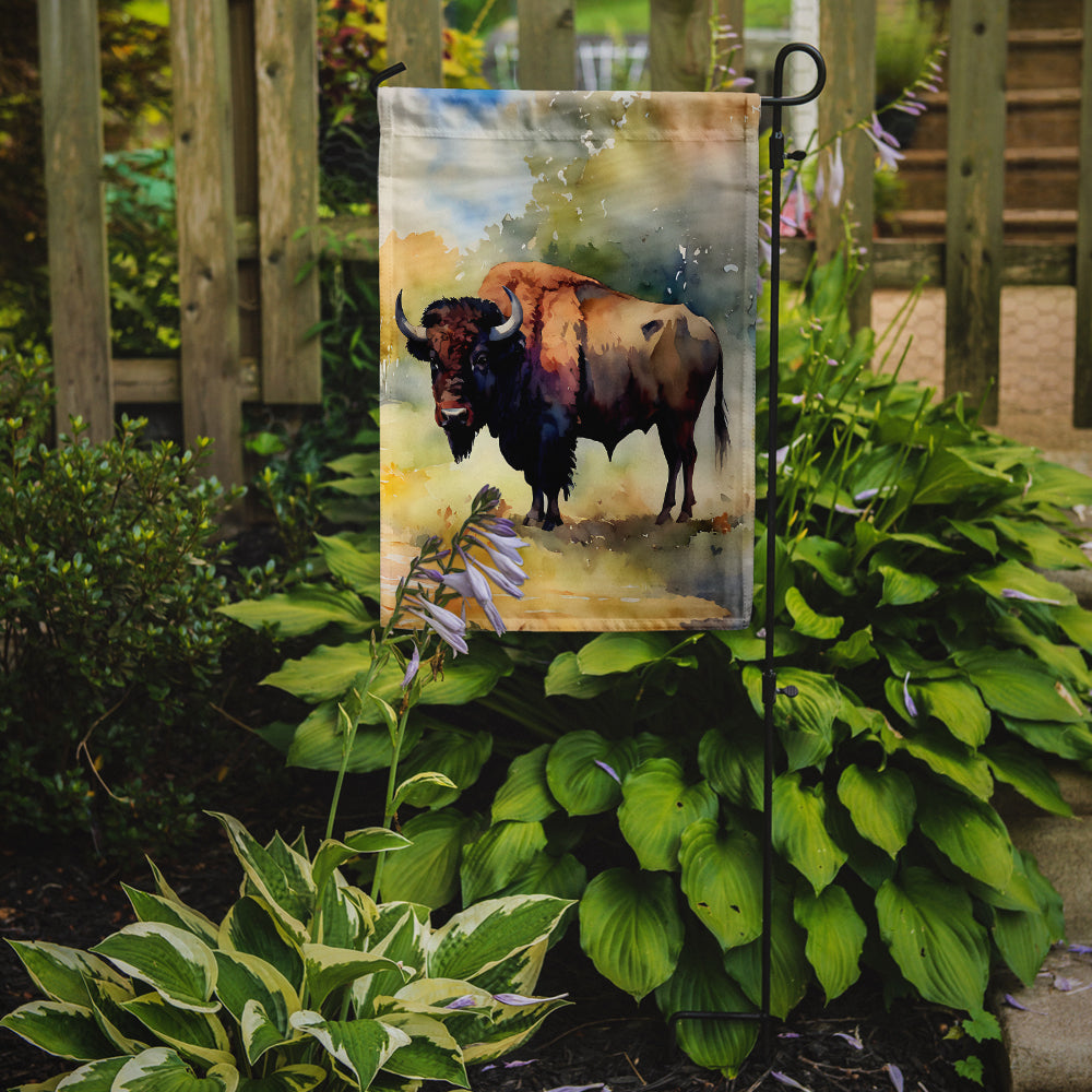 Caroline's Treasures Wood Bison Garden Flag – Outdoor Decorative Yard Flag