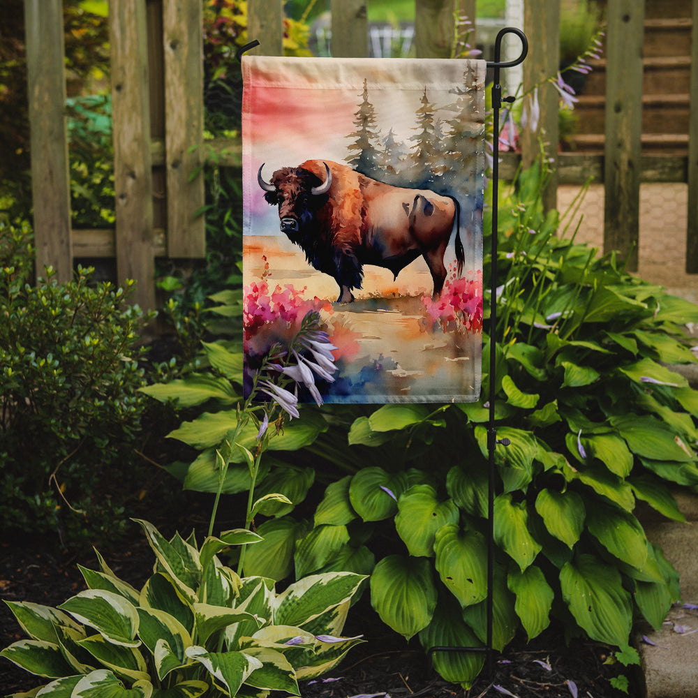 Caroline's Treasures Wood Bison Garden Flag – Outdoor Decorative Yard Flag